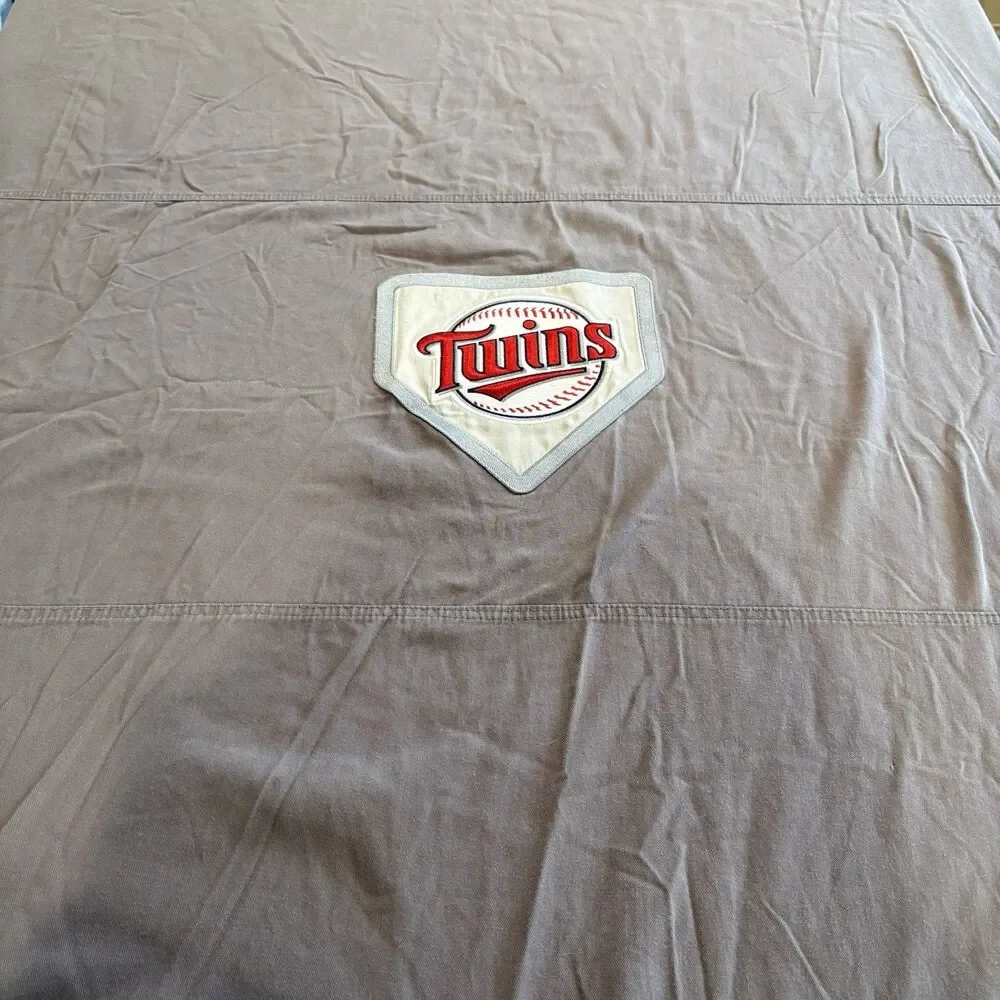 Pottery Barn Teen Minnesota Twins Baseball Duvet & Shams Set Full/Queen Gray